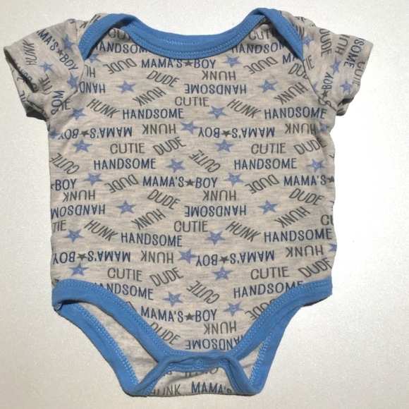 Duck Duck Goose Other - Duck Duck Goose Handsome Cutie Onesie Size 6-9 Months Gray Blue